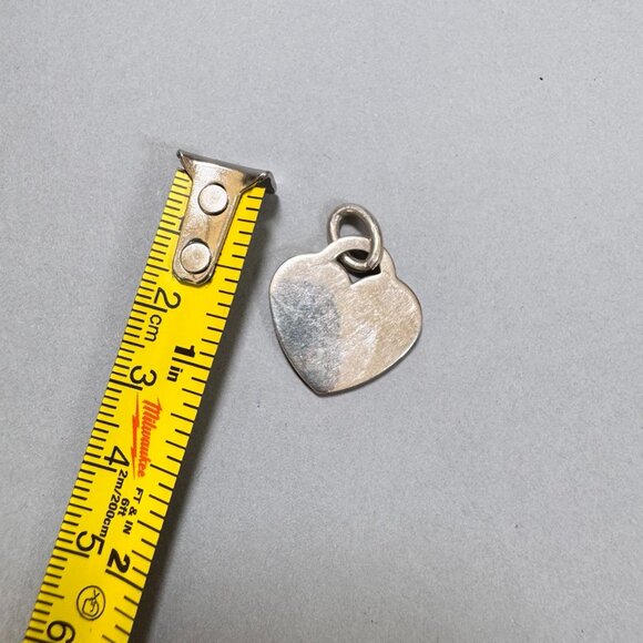 925 Sterling Silver Heart Pendant Charm - Picture 2 of 2